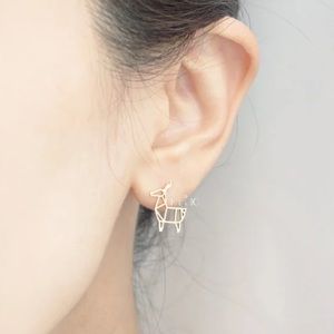 🌿 Origami Deer Earrings